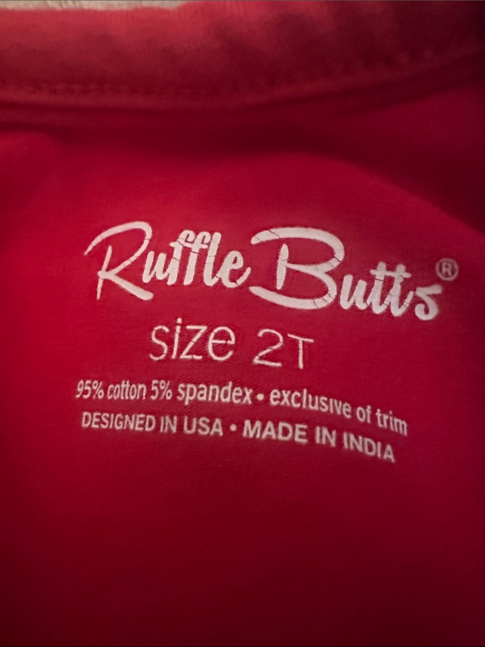 Red Ruffle Butts Romper 2T - Picture 2 of 2